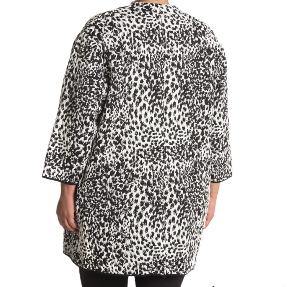 Philosophy Apparel Jacquard Open Front Jacket Sz 1X